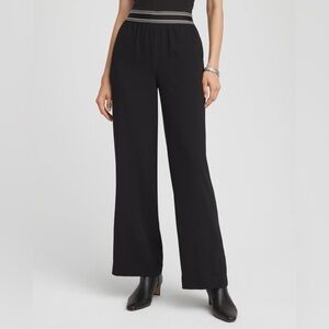 Chicos Black Pull On Pants Sz 10R / 1.5 NWT